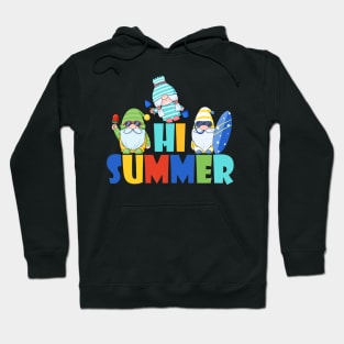 cartoon hi summer gnome Hoodie